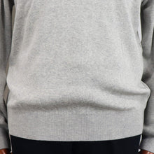 画像をギャラリービューアに読み込む, Vandori(ヴァンドリ)コットン100% ガゼット クルーネックロングスリーブ ニット【グレー】国内正規品