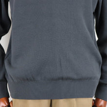 画像をギャラリービューアに読み込む, Vandori(ヴァンドリ)コットン100% ガゼット クルーネックロングスリーブ ニット【ミディアムグレー】国内正規品