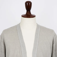 画像をギャラリービューアに読み込む, Blu Bre(ブルブレ)リネンシルク ボタンレスカーディガン【シルバー】国内正規品