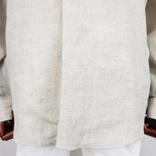 画像をギャラリービューアに読み込む, COLONY CLOTHING(コロニークロージング)ALBINI LINEN POOL SIDE SHIRT アルビニ リネン バンドカラー シャツ【ベージュ】国内正規品