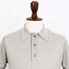 画像をギャラリービューアに読み込む, Blu Bre(ブルブレ)リネンシルク ポロシャツ【シルバー】国内正規品