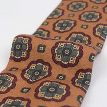 画像をギャラリービューアに読み込む, Stefano Cau(ステファノカウ)小紋柄 ウールタイ【ブラウンベース】国内正規品