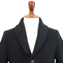 画像をギャラリービューアに読み込む, GRAN SASSO(グランサッソ)ショールカラー カーディガン5ゲージニット【ブラック】国内正規品