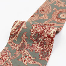 画像をギャラリービューアに読み込む, ROBERT FRASER(ロバートフレイザー)ハンドメイド ペイズリー柄 ネクタイ【グレー】国内正規品