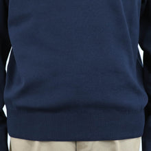 画像をギャラリービューアに読み込む, Vandori(ヴァンドリ)コットン100% ガゼット クルーネックロングスリーブ ニット【ネイビー】国内正規品