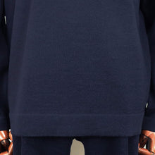 画像をギャラリービューアに読み込む, Blu Bre(ブルブレ)ドライタッチウール リラクシーロングスリーブ【ネイビー】国内正規品