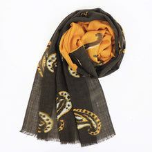 画像をギャラリービューアに読み込む, GIERRE MILANO(ジエレ ミラノ)ウールストール【ブラウン×イエロー】国内正規品