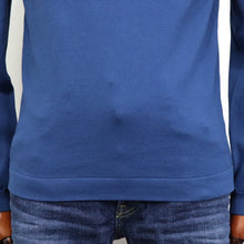 画像をギャラリービューアに読み込む, GRAN SASSO(グランサッソ)12ゲージ コットンモックネックニット ロングスリーブ 長袖【ブルー】国内正規品