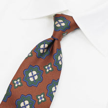 画像をギャラリービューアに読み込む, Spacca Neapolis(スパッカ ネアポリス)トレピエゲ 三つ折り シルク タイ【キャメル】国内正規品