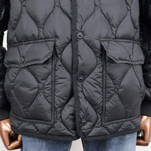 画像をギャラリービューアに読み込む, TAION(タイオン)ミリタリー オーバーサイズクルーネック ダウンジャケット ソフトシェル【ブラック】国内正規品