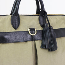 画像をギャラリービューアに読み込む, ACATE(アカーテ)Helmet Bag ヘルメットバッグ ナイロン×レザー【カーキ×ブラック】国内正規品