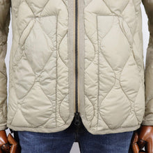 画像をギャラリービューアに読み込む, TAION(タイオン)VネックWジップ ダウンジャケット ソフトシェル【グレーベージュ】国内正規品