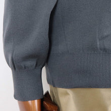 画像をギャラリービューアに読み込む, Vandori(ヴァンドリ)コットン100% ガゼット クルーネックロングスリーブ ニット【ミディアムグレー】国内正規品