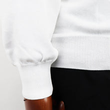 画像をギャラリービューアに読み込む, GRAN SASSO(グランサッソ)12ゲージ コットンクルーネックニット ロングスリーブ 長袖【ホワイト】国内正規品