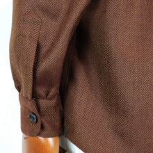画像をギャラリービューアに読み込む, Errico Formicola(エリコ フォルミコラ)ヘリンボーン CPOシャツ GERARDO【ブラウン】国内正規品