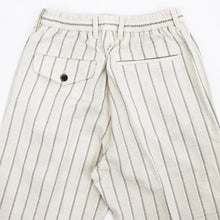 画像をギャラリービューアに読み込む, COLONY CLOTHING(コロニークロージング)ワンプリーツイージーパンツ【ライトベージュ×ホワイトストライプ】国内正規品