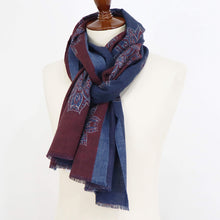 画像をギャラリービューアに読み込む, GIERRE MILANO(ジエレ ミラノ)ウールストール【ネイビー系】国内正規品