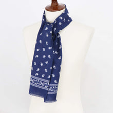 画像をギャラリービューアに読み込む, Bleck(ブレック)ペイズリー柄 コットンリネンシルクストール【ネイビー】国内正規品