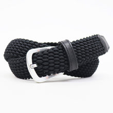 画像をギャラリービューアに読み込む, D'AMICO(ダミーコ)レザー×ストレッチメッシュ ベルト【ブラック】国内正規品