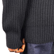 画像をギャラリービューアに読み込む, GRAN SASSO(グランサッソ)ショールカラー カーディガン5ゲージニット【ブラック】国内正規品