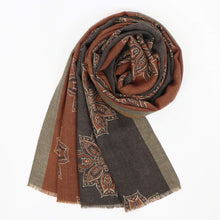 画像をギャラリービューアに読み込む, GIERRE MILANO(ジエレ ミラノ)ウールストール【ブラウン系】国内正規品