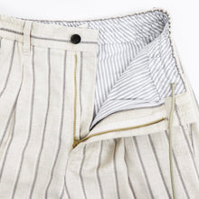 画像をギャラリービューアに読み込む, COLONY CLOTHING(コロニークロージング)ワンプリーツイージーパンツ【ライトベージュ×ホワイトストライプ】国内正規品