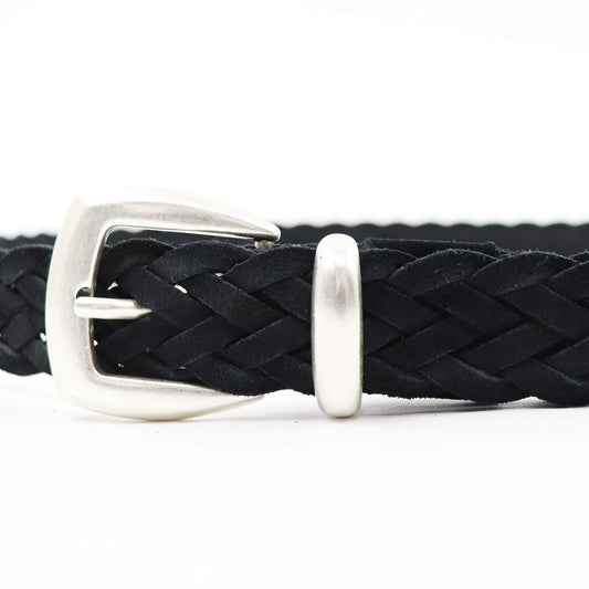 ALBERTO LUTI(アルべルト ルッティ)カーフスエード メッシュベルト【ブラック】国内正規品