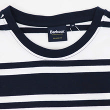 画像をギャラリービューアに読み込む, Barbour(バブアー)ボーダー Tシャツ【ホワイト×ネイビー】国内正規品