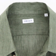 画像をギャラリービューアに読み込む, ORIAN(オリアン)半袖リネン サファリシャツ【オリーブ】国内正規品