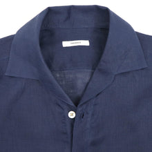 画像をギャラリービューアに読み込む, THE SOLE(ザソル)フレンチリネン オープンカラーシャツ【ネイビー】国内正規品
