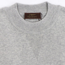 画像をギャラリービューアに読み込む, Vandori(ヴァンドリ)コットン100% ガゼット クルーネックロングスリーブ ニット【グレー】国内正規品