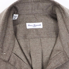 画像をギャラリービューアに読み込む, Errico Formicola(エリコ フォルミコラ)ウールカシミヤストレッチ ジャンニシャツ【モカブラウン】国内正規品