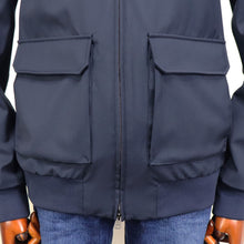 画像をギャラリービューアに読み込む, HERNO(ヘルノ)Loro Piana STORM SYSTEM FABRIC スタンドカラーブルゾン【ネイビー】国内正規品