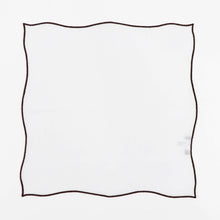 画像をギャラリービューアに読み込む, MUNGAI(ムンガイ)ポケットチーフ リネン100% 【ホワイト×ブラウン】国内正規品