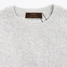 画像をギャラリービューアに読み込む, Vandori(ヴァンドリ)針抜き コットンカシミヤ クルーネック ニット【ライトグレー】国内正規品