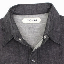 画像をギャラリービューアに読み込む, YCHAI(イカイ)コットンリネン ウエスタンシャツ デニム【ブラックウォッシュ】国内正規品