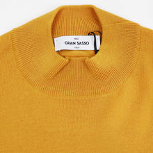 画像をギャラリービューアに読み込む, GRAN SASSO(グランサッソ)12ゲージ ウールモックネックニット ロングスリーブ 長袖【マスタード】国内正規品