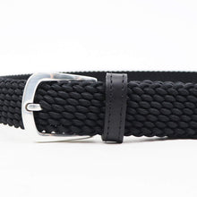 画像をギャラリービューアに読み込む, D'AMICO(ダミーコ)レザー×ストレッチメッシュ ベルト【ブラック】国内正規品