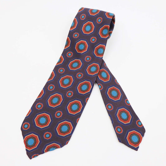 Spacca Neapolis(スパッカ ネアポリス)トレピエゲ 三つ折り シルク タイ【パープル】国内正規品