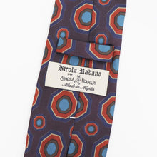 画像をギャラリービューアに読み込む, Spacca Neapolis(スパッカ ネアポリス)トレピエゲ 三つ折り シルク タイ【パープル】国内正規品