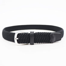 画像をギャラリービューアに読み込む, D'AMICO(ダミーコ)レザー×ストレッチメッシュ ベルト【ブラック】国内正規品