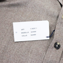 画像をギャラリービューアに読み込む, Errico Formicola(エリコ フォルミコラ)ウールカシミヤストレッチ ジャンニシャツ【モカブラウン】国内正規品