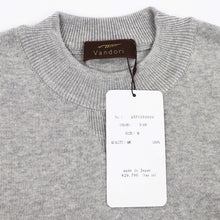 画像をギャラリービューアに読み込む, Vandori(ヴァンドリ)コットン100% ガゼット クルーネックロングスリーブ ニット【グレー】国内正規品