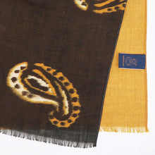 画像をギャラリービューアに読み込む, GIERRE MILANO(ジエレ ミラノ)ウールストール【ブラウン×イエロー】国内正規品