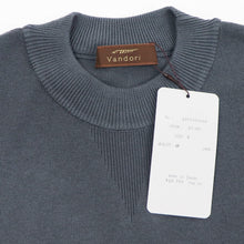 画像をギャラリービューアに読み込む, Vandori(ヴァンドリ)コットン100% ガゼット クルーネックロングスリーブ ニット【ミディアムグレー】国内正規品