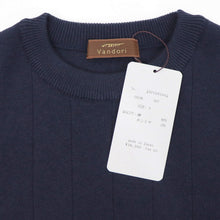 画像をギャラリービューアに読み込む, Vandori(ヴァンドリ)コットンカシミヤ針抜き クルーネックニット【ネイビー】国内正規品