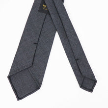 画像をギャラリービューアに読み込む, BRUNO(ブルーノ)スフォデラートトレピエゲ ウールタイ Loro Piana / ロロ・ピアーナ 生地使用 トレピエゲ 三つ折り ウール ネクタイ【ダークグレー】正規販売店