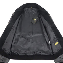 画像をギャラリービューアに読み込む, giabsarchivio(ジャブスアルキヴィオ)BARDI / バルディ MA-1 シンセティックレザー×ボアフリース【ブラック】国内正規品