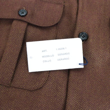 画像をギャラリービューアに読み込む, Errico Formicola(エリコ フォルミコラ)ヘリンボーン CPOシャツ GERARDO【ブラウン】国内正規品