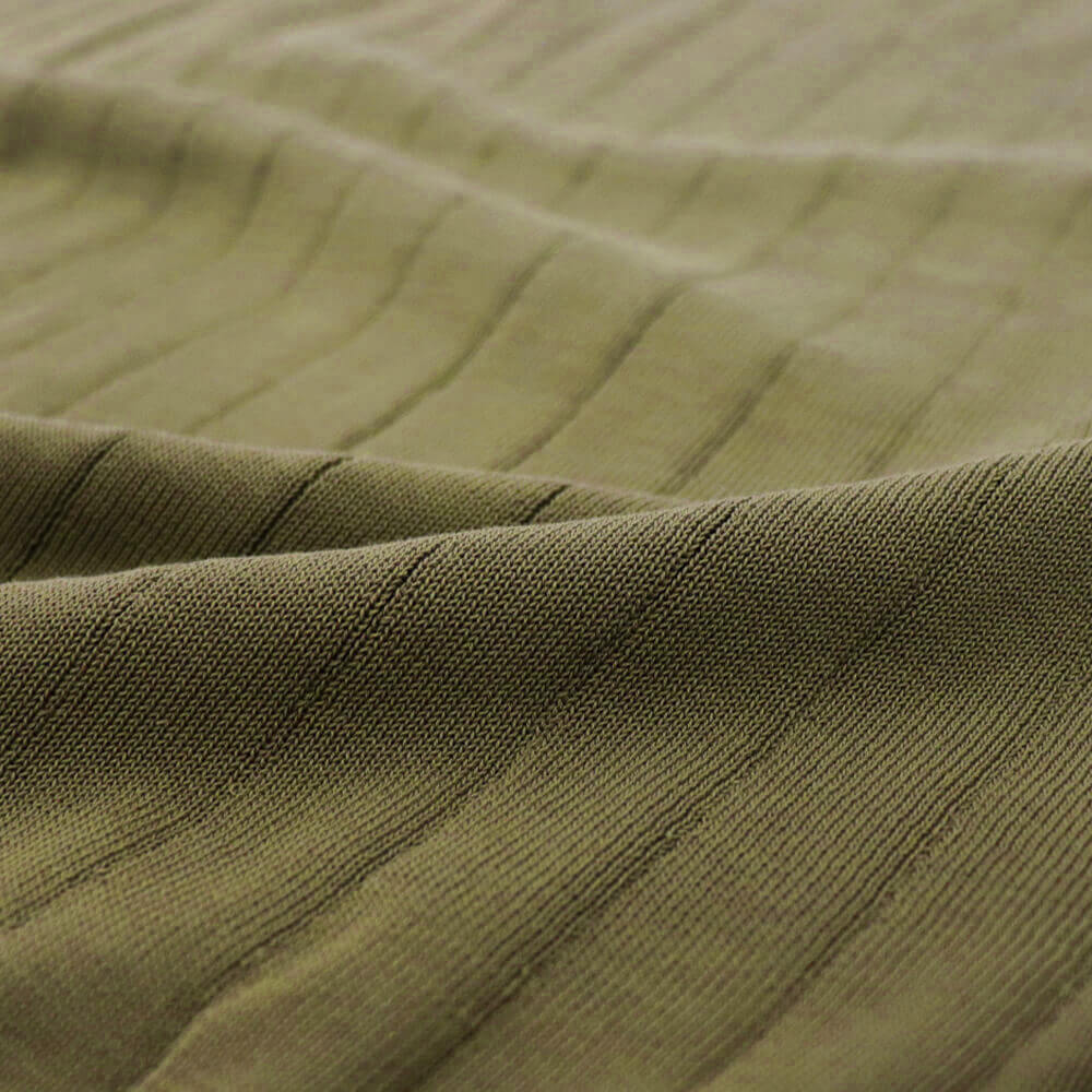 Blu Bre(ブルブレ)コットンニット 針抜きスキッパーポロシャツ【オリーブ】国内正規品